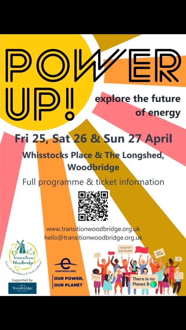 Woodbridge Tide Mill Museum 🌊🍞🙋🏻‍♀️

What better advert for renewable energy than our very own Tide Mill? The Mill will be open as usual over the Power Up! weekend, 11am-5pm. It will also play host to family story-telling sessions on Saturday 26th every 30 minutes from 11am-12.30pm and 1.30-3pm.

Power Up! Friday 25th-Sunday 27th April, Whisstocks Place, Woodbridge 

For more info: www.woodbridgetidemill.org.uk

#EarthDay2025 #transitionwoodbridge #woodbridgetidemill  #woodbridge  #woodbridgemuseum 
#renewableenergy #renewables