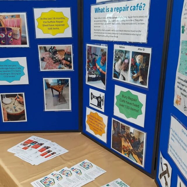 Brilliant day at Suffolk Show discussing Suffolk Repair Cafes under the umbrella of Suffolk Recycles!  Proud to be part of winning best stand for education!  Lots of info on new bin regime next year and a cheeky bit of humour from the master composters!! 💚💚💚

Our next Cafe is Monday 2nd June at St John's Church 10-12noon.  Look forward to seeing you  there 😀

#transitionwoodbridge #SuffolkRepairCafes #SuffolkRecycles #repair #suffolk